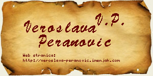 Veroslava Peranović vizit kartica